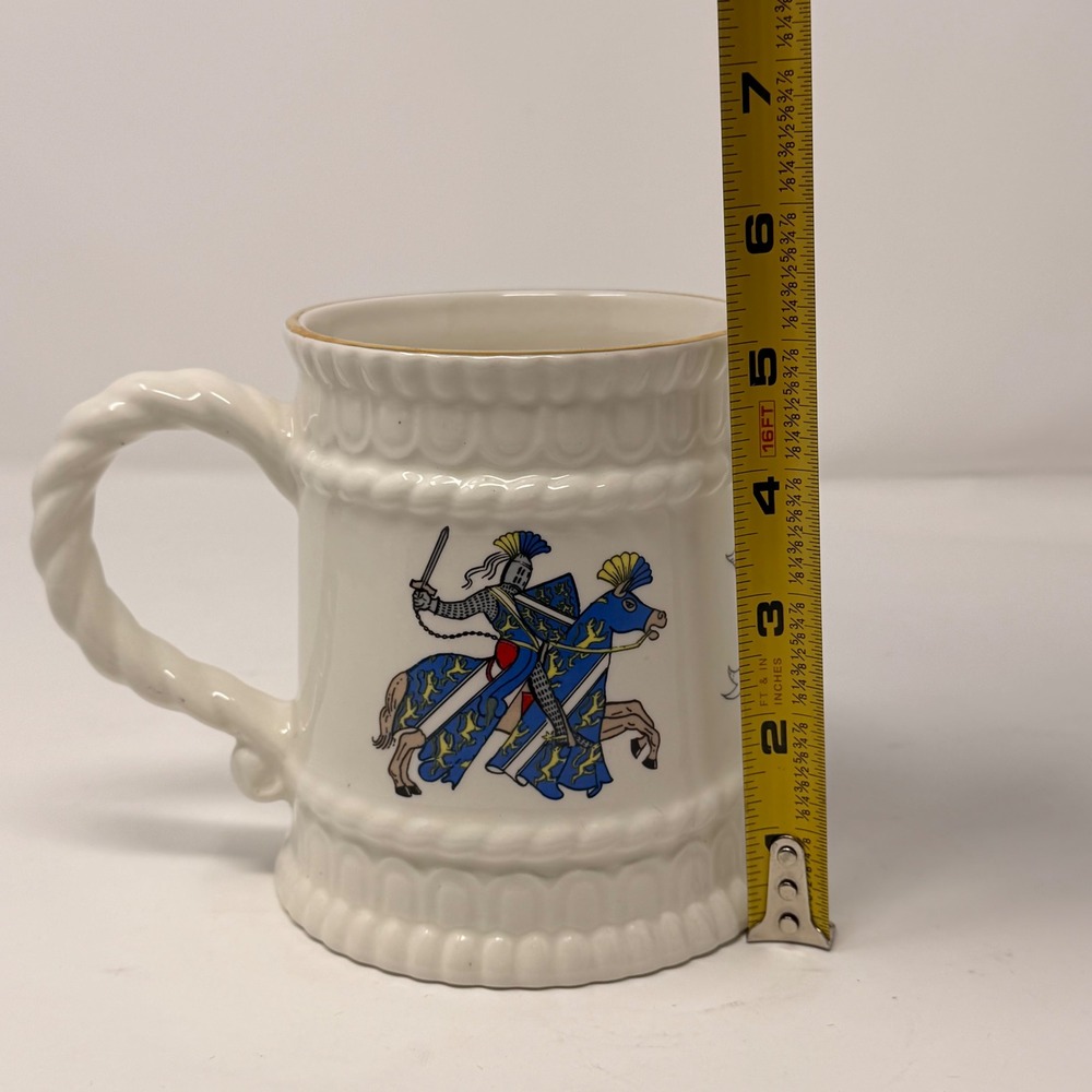 Vtg Sampson Bridgwood Lifelong Ironstone Knight Tankard Mug Coat of Arms England - Picture 12 of 14